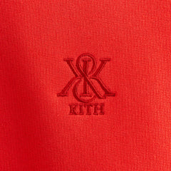 Kith Women Asher Crest Crewneck - Cinnabar | Kith Cinnabar