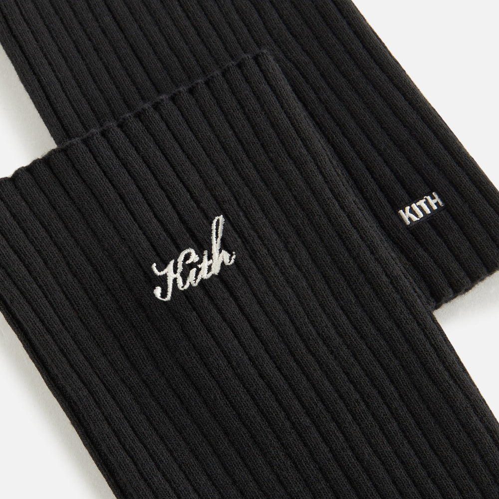 Kith Women Script Logo Leg Warmer - Black | Kith Black