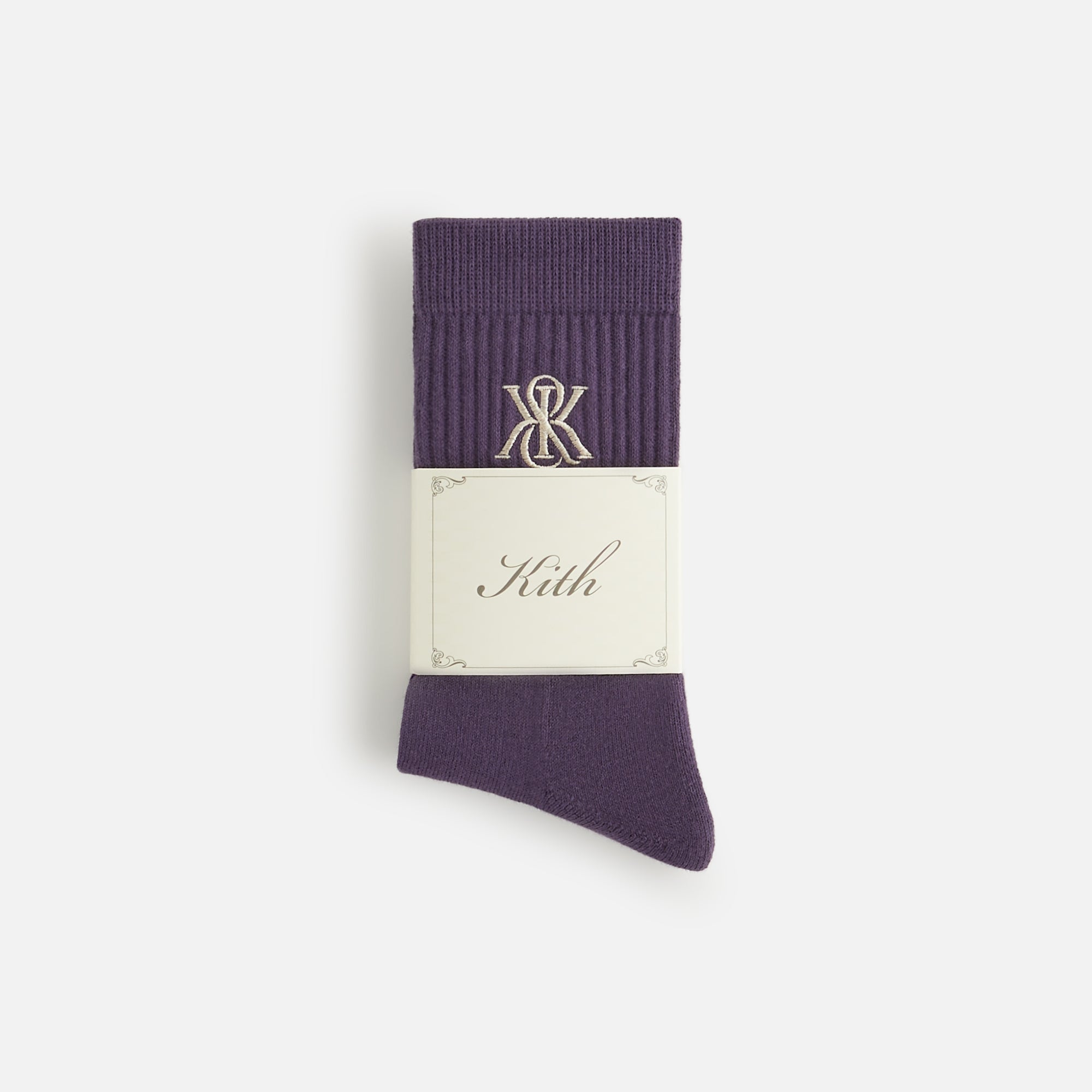 Kith Women Crest Crew Sock - Nightshade | Kith Nightshade
