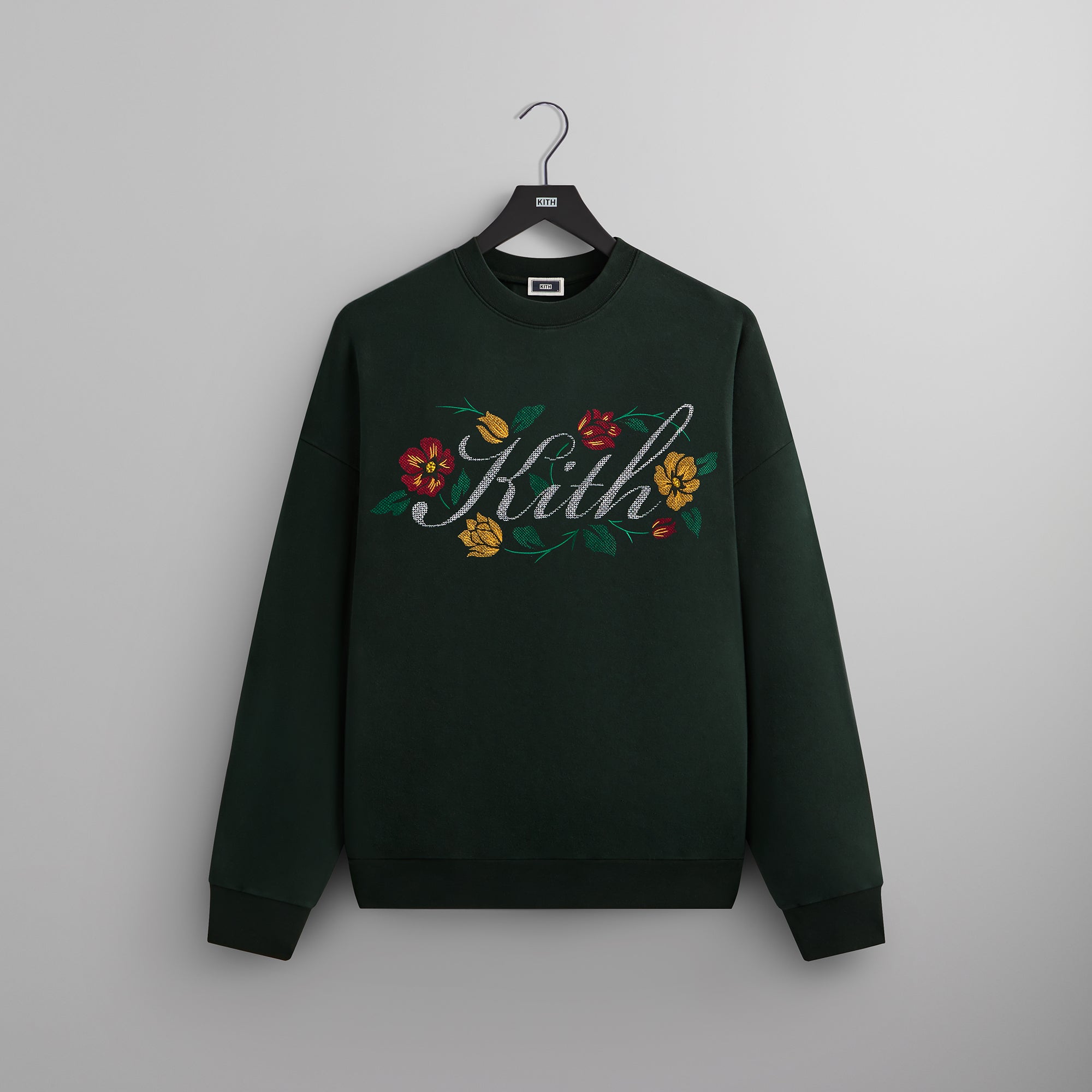 Kith Floral Script Nelson Crewneck - Stadium | Kith Stadium
