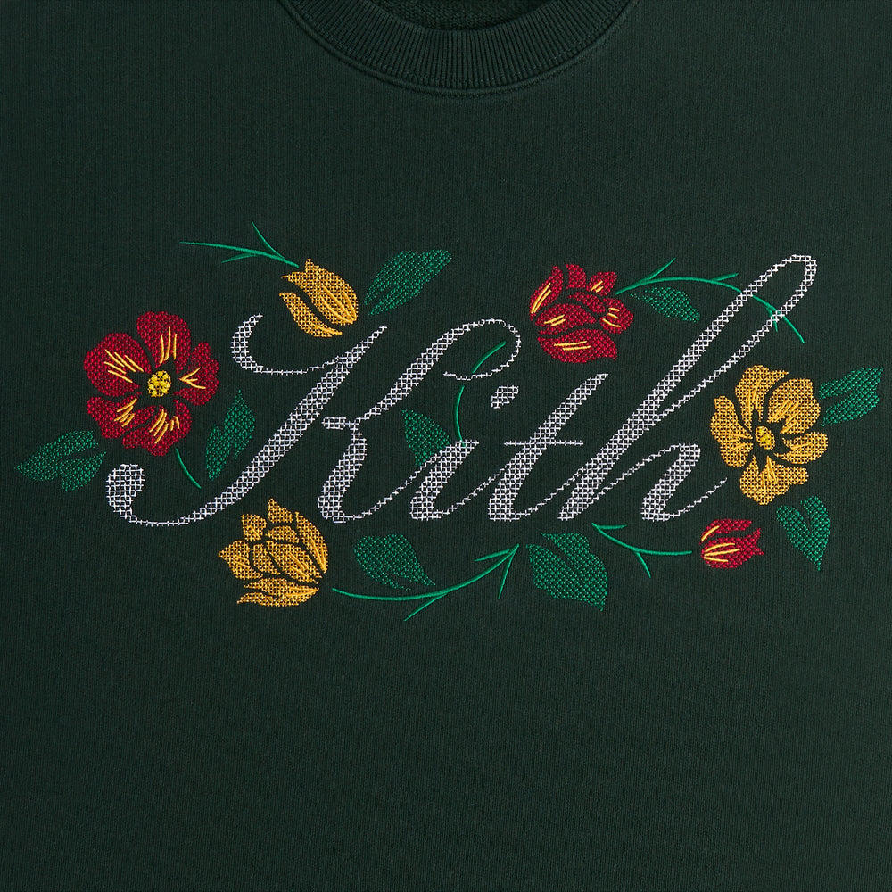 Kith Floral Script Nelson Crewneck - Stadium | Kith Stadium