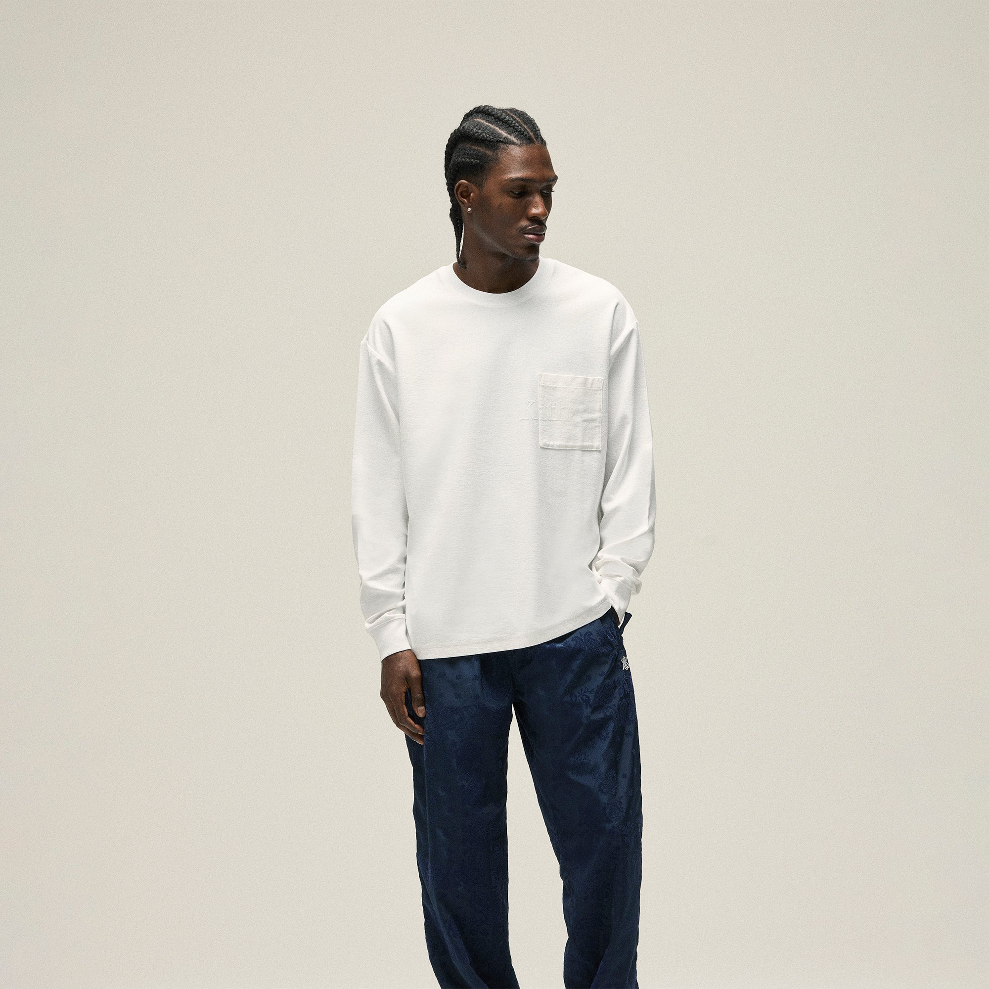 Kith Long Sleeve Quinn Tee - White | Kith White