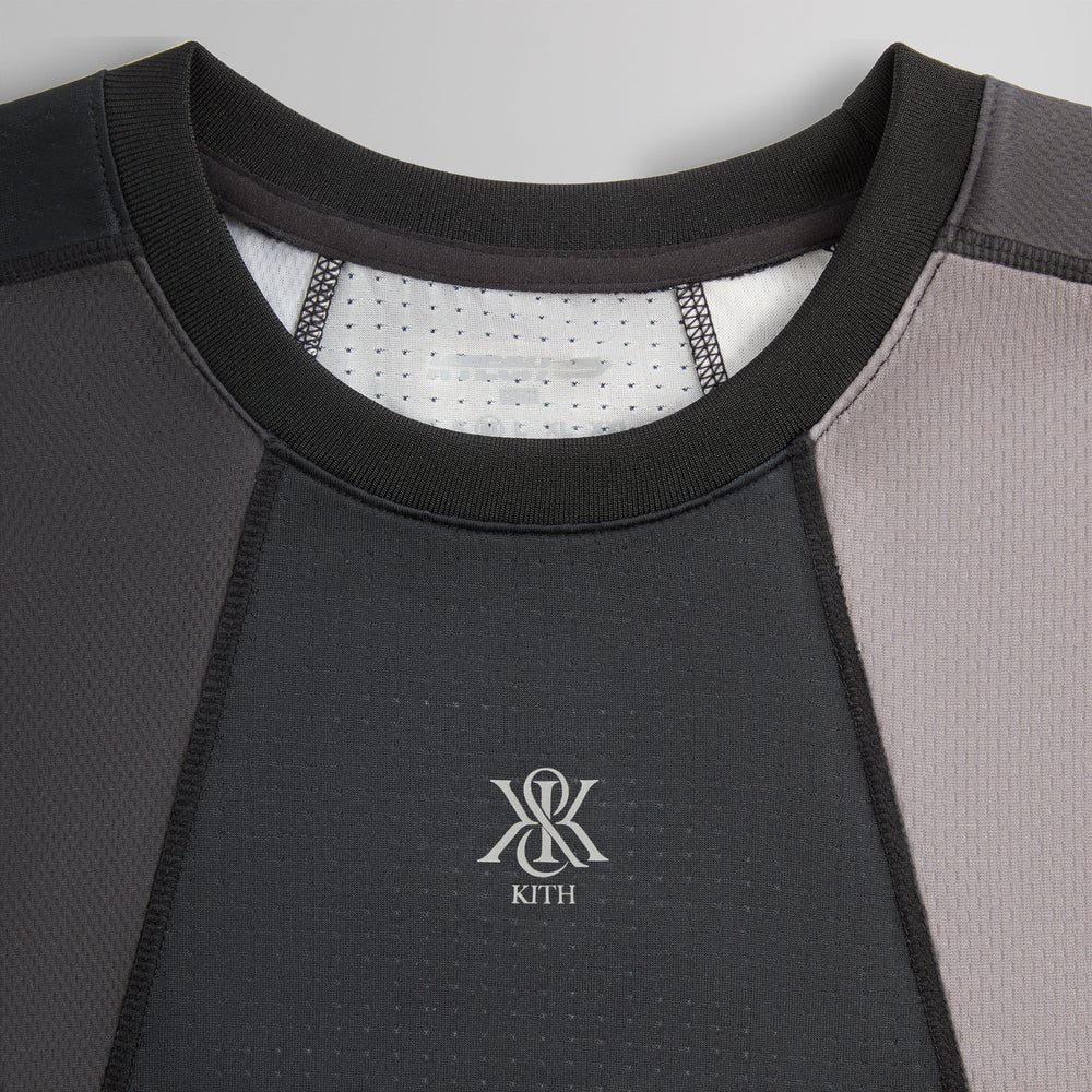 Kith Long Sleeve Panelled Otto Tee - Black | Kith Black