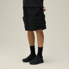 Kith Wrinkle Nylon Evan Cargo Short - Black | Kith Black