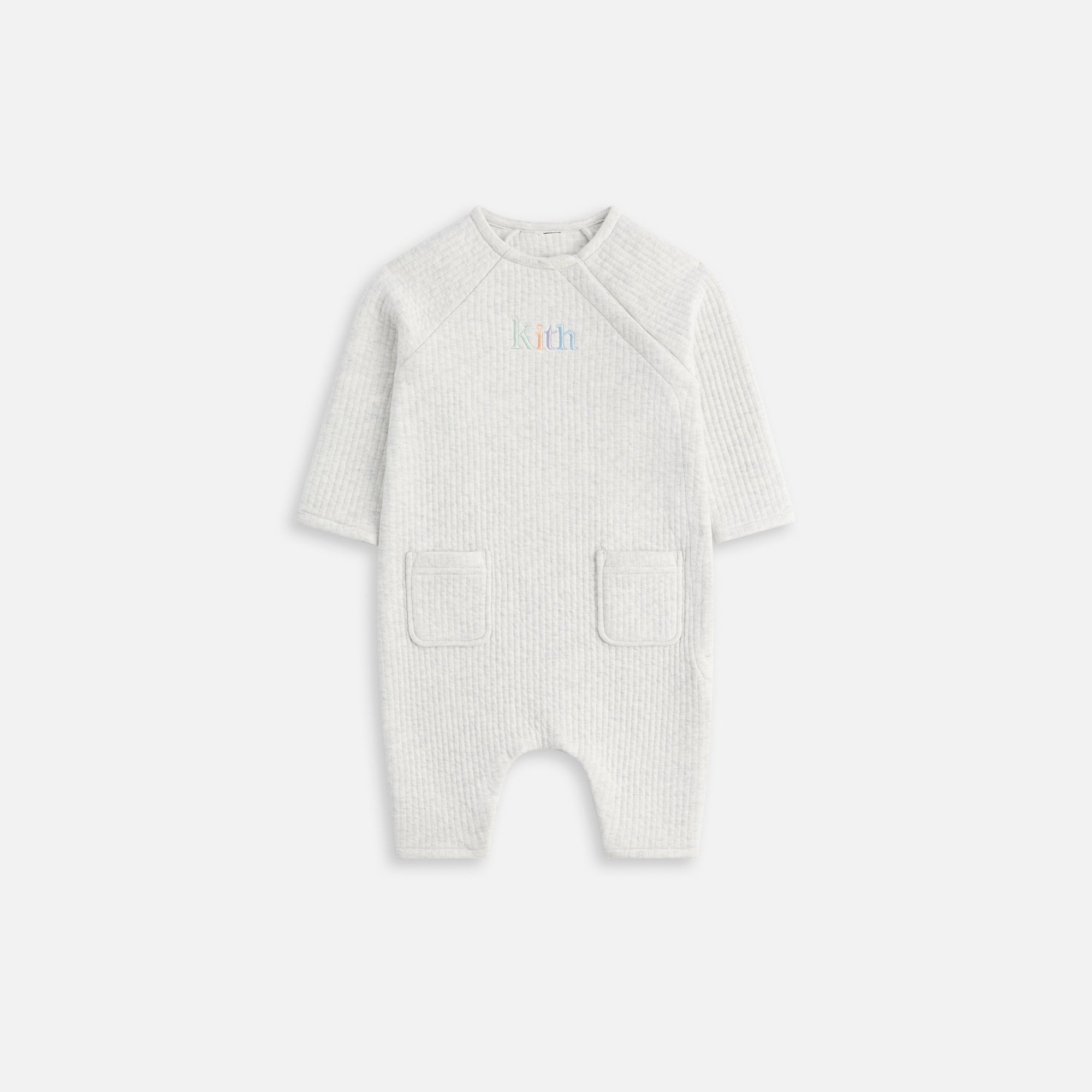 Kith Baby Quilted Coverall - Light Heather Grey | Kith Light Heather Grey
