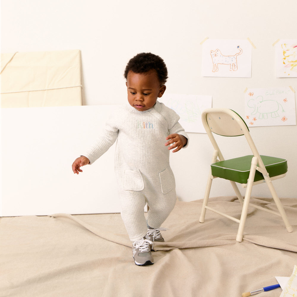 Kith Baby Quilted Coverall - Light Heather Grey | Kith Light Heather Grey