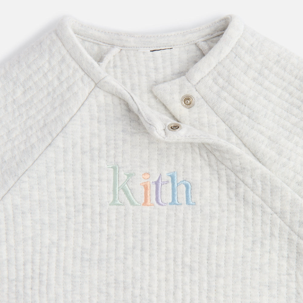 Kith Baby Quilted Coverall - Light Heather Grey | Kith Light Heather Grey