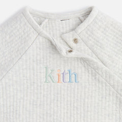 Kith Baby Quilted Coverall - Light Heather Grey | Kith Light Heather Grey