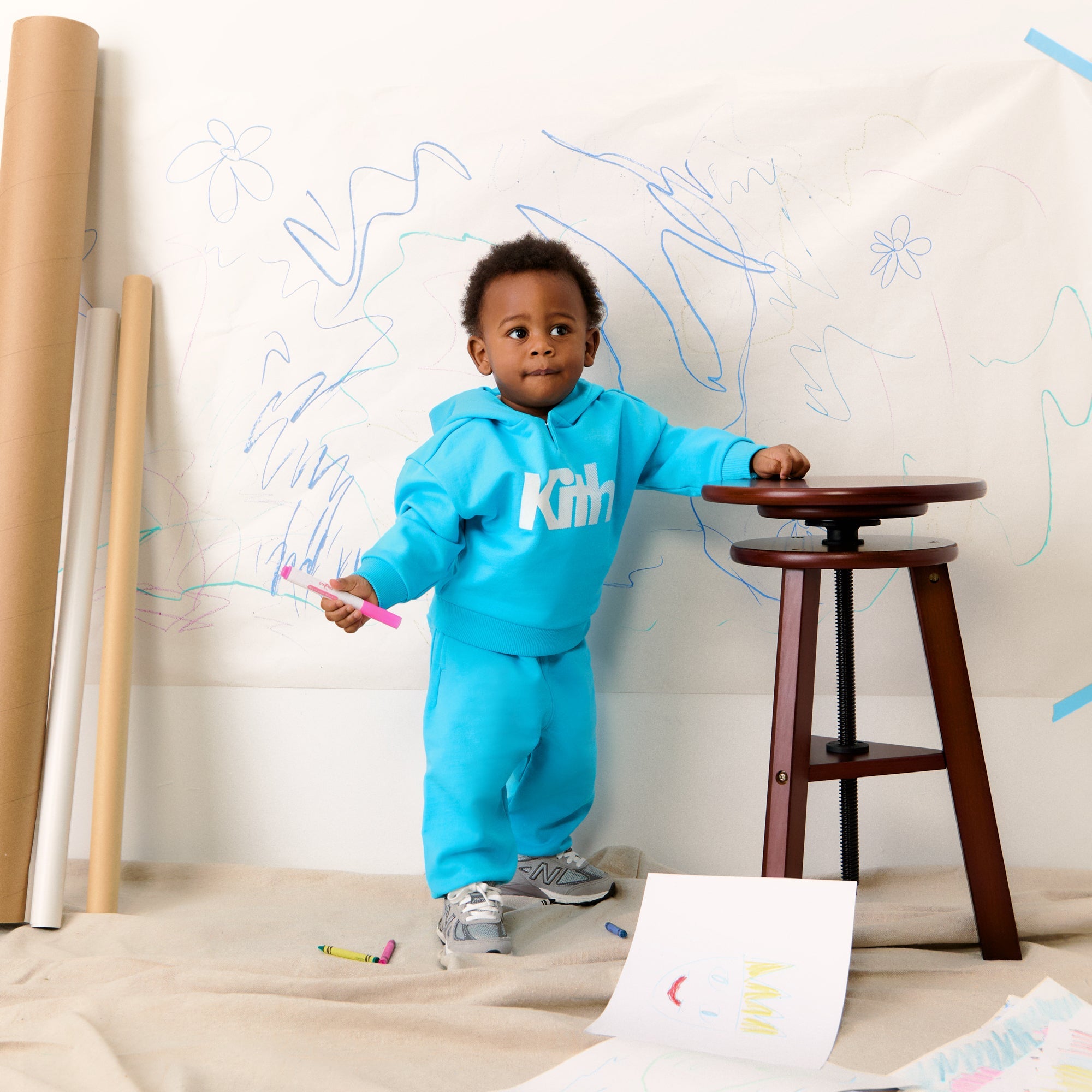 Kith Baby Faded Nelson Hoodie - Lagos | Kith Lagos