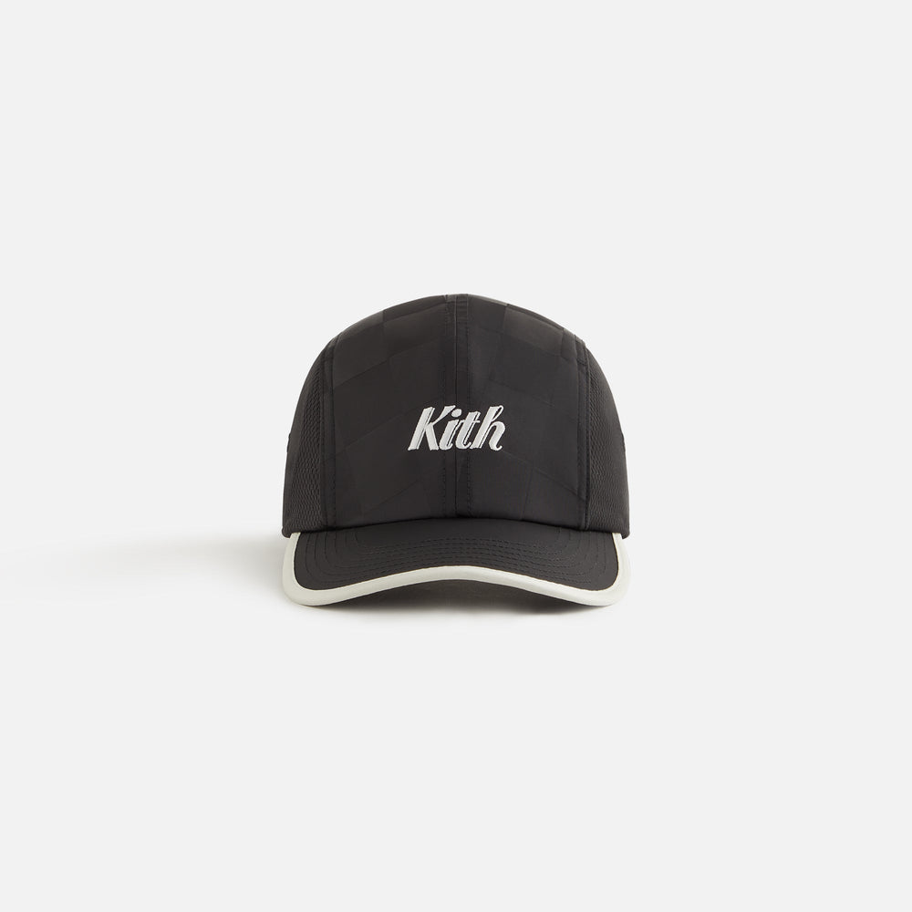 Kith Kids Checkered Satin Camper Cap - Black | Kith Black