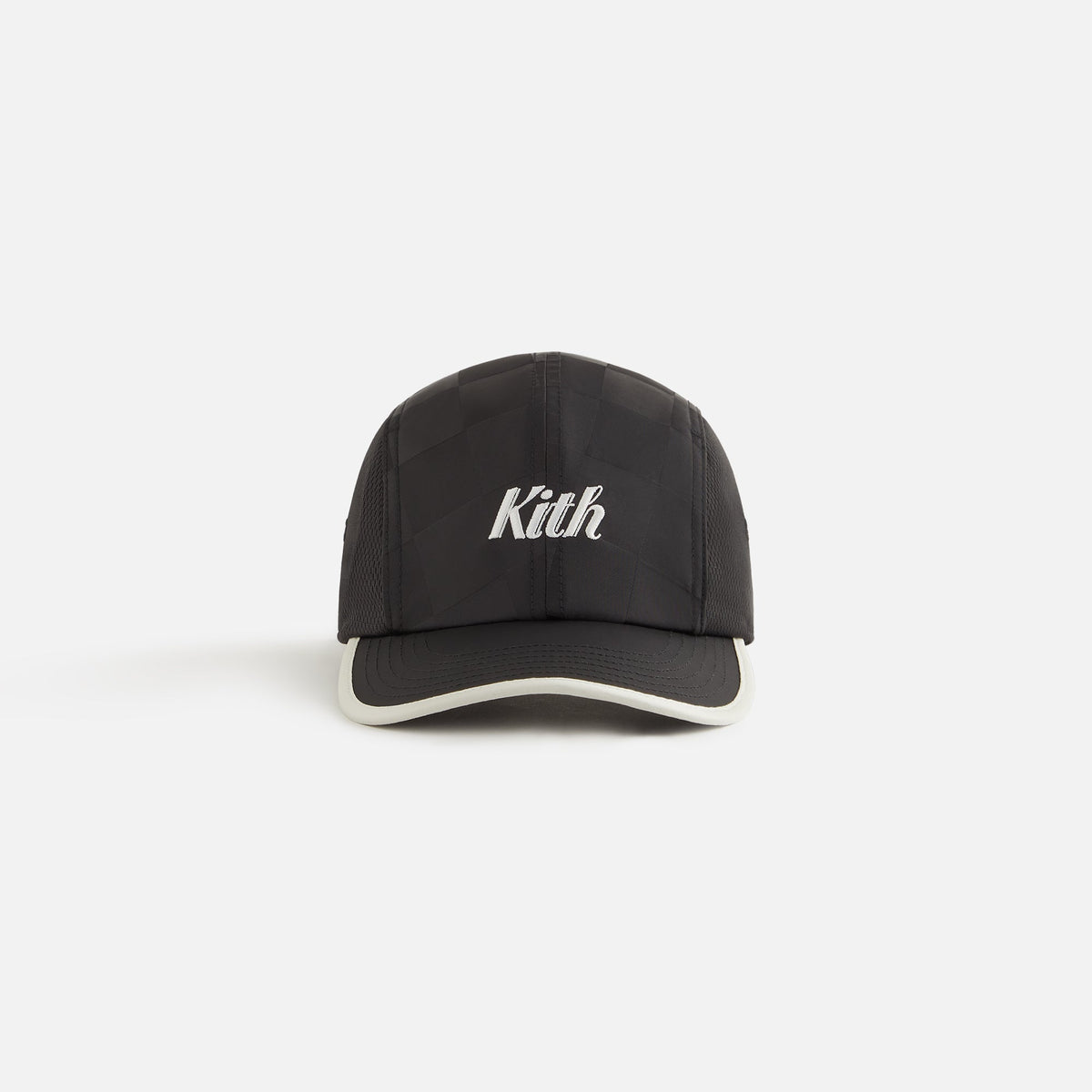 Kith Kids Checkered Satin Camper Cap - Black | Kith Black