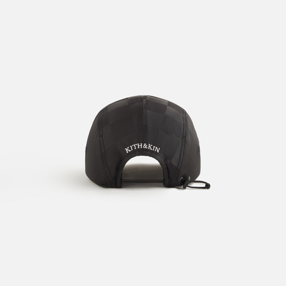 Kith Kids Checkered Satin Camper Cap - Black | Kith Black