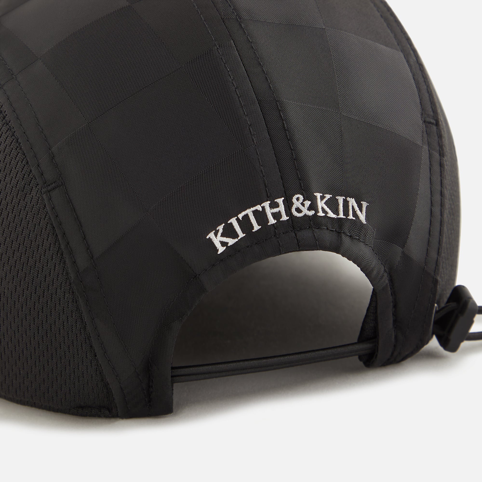 Kith Kids Checkered Satin Camper Cap - Black | Kith Black