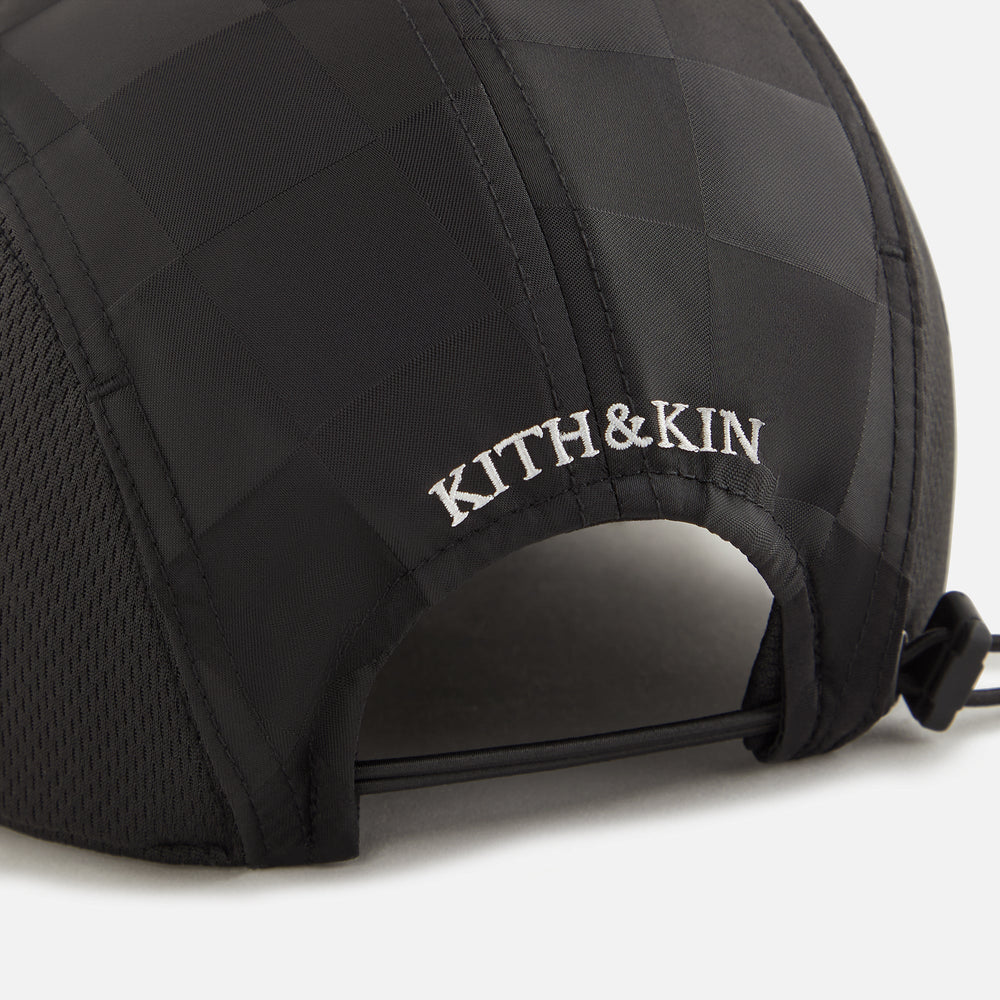 Kith Kids Checkered Satin Camper Cap - Black | Kith Black