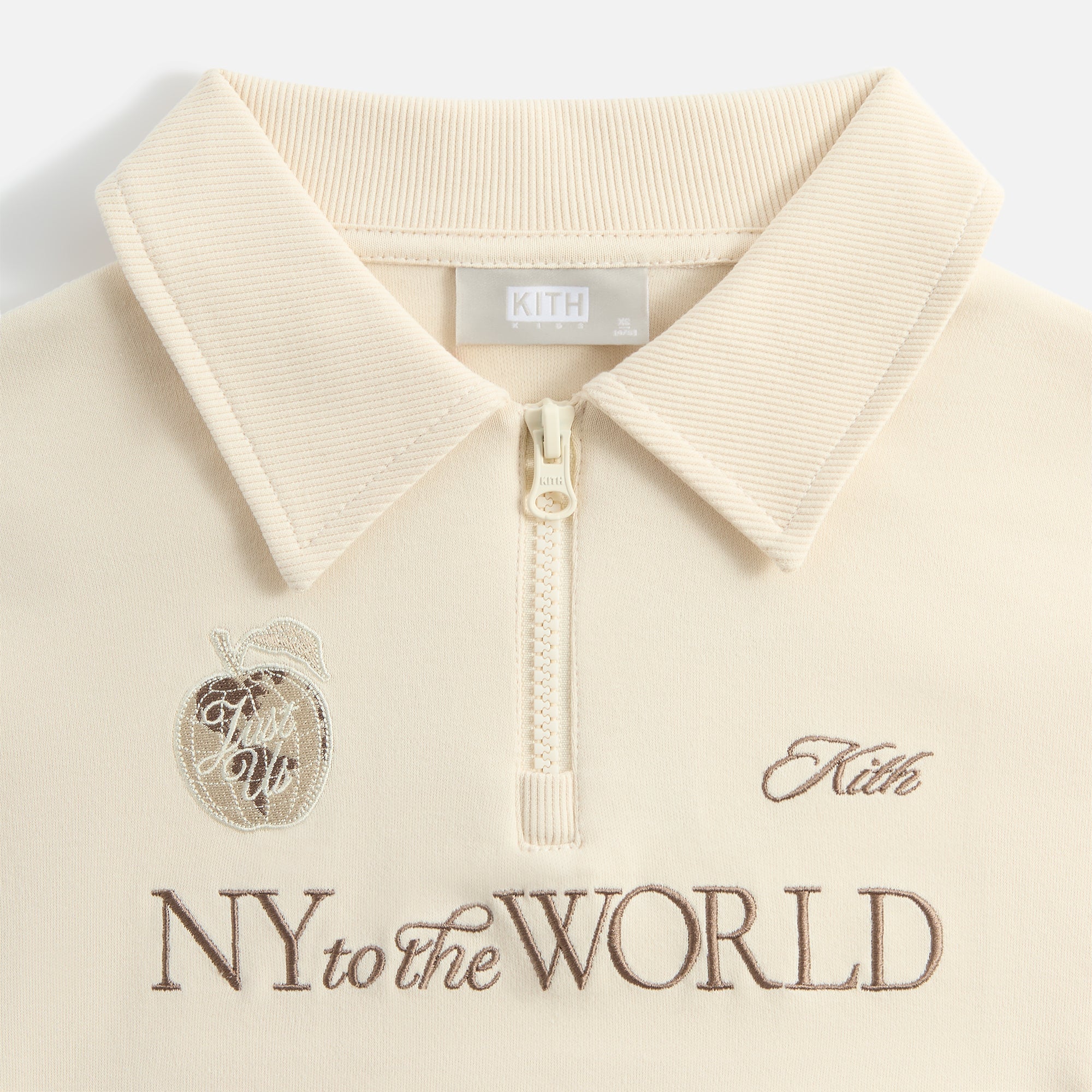 Kith Kids Nelson Quarter Zip Rugby - Waffle | Kith Waffle