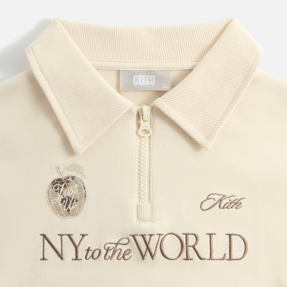 Kith Kids Nelson Quarter Zip Rugby - Waffle | Kith Waffle