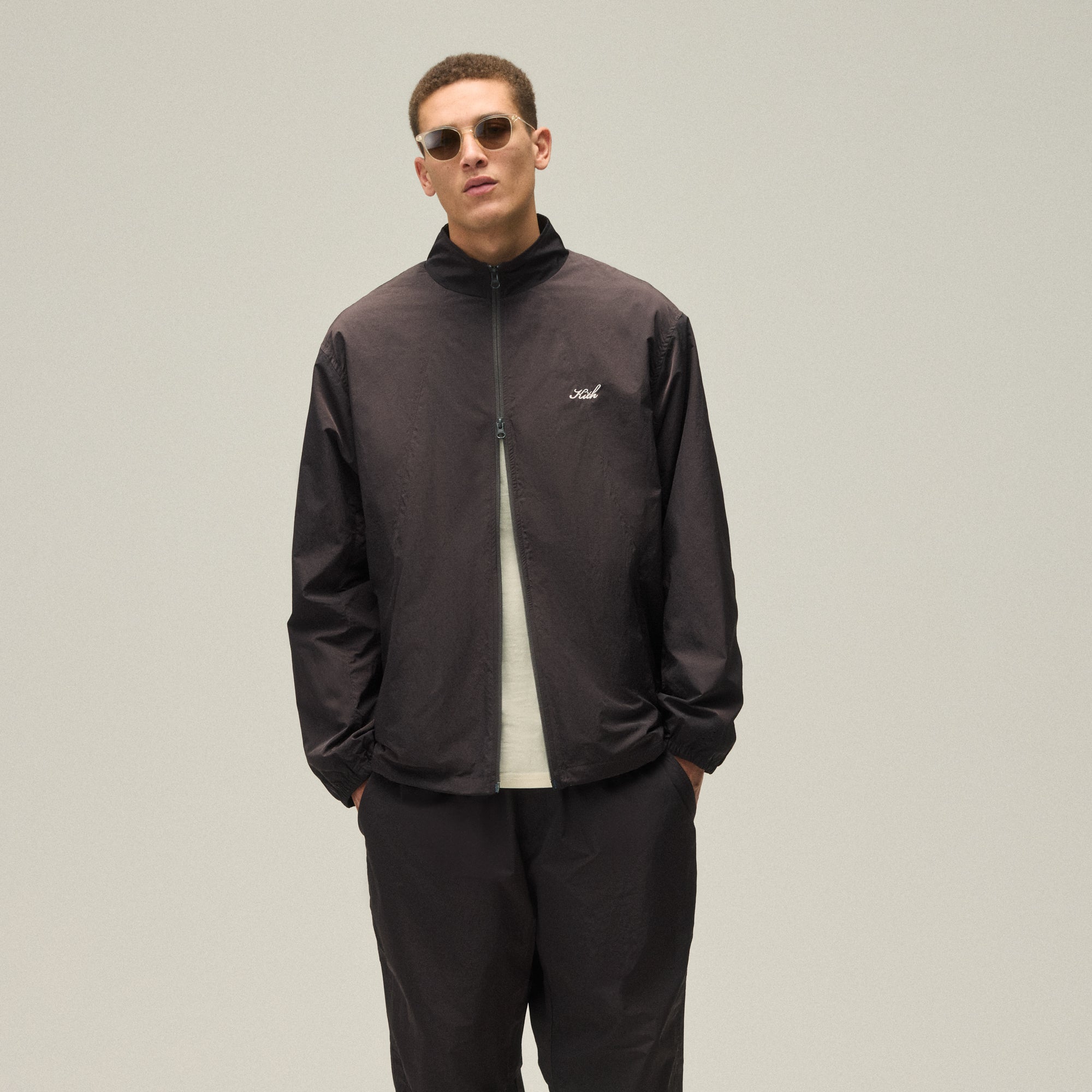 Kith Wrinkle Nylon Windsor Panelled Track Jacket - Kindling | Kith Kindling