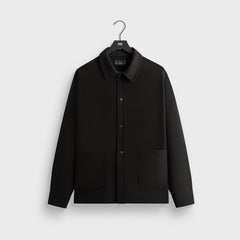 Kith Double Weave Boxy Collared Overshirt - Black | Kith Black