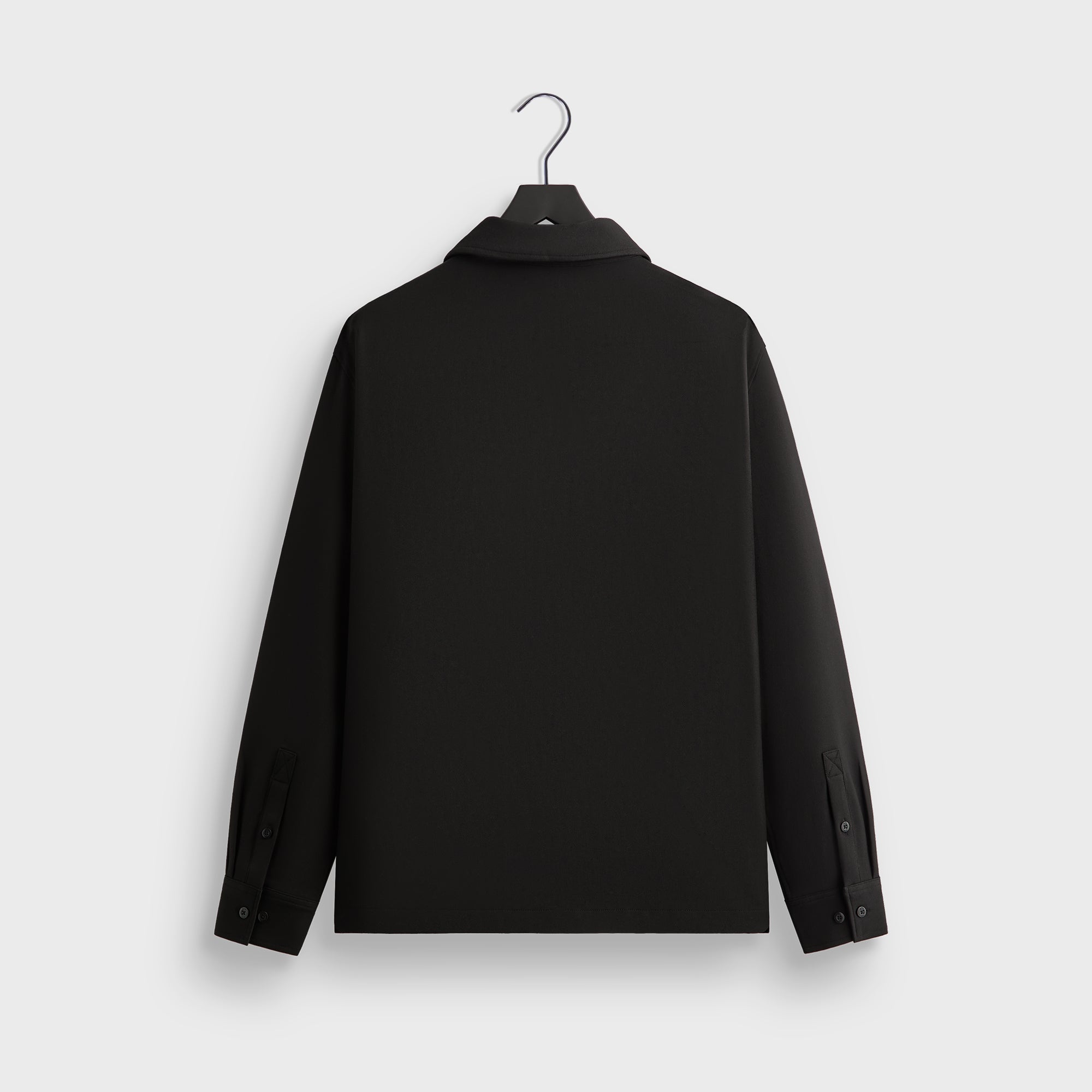 Kith Double Weave Boxy Collared Overshirt - Black | Kith Black