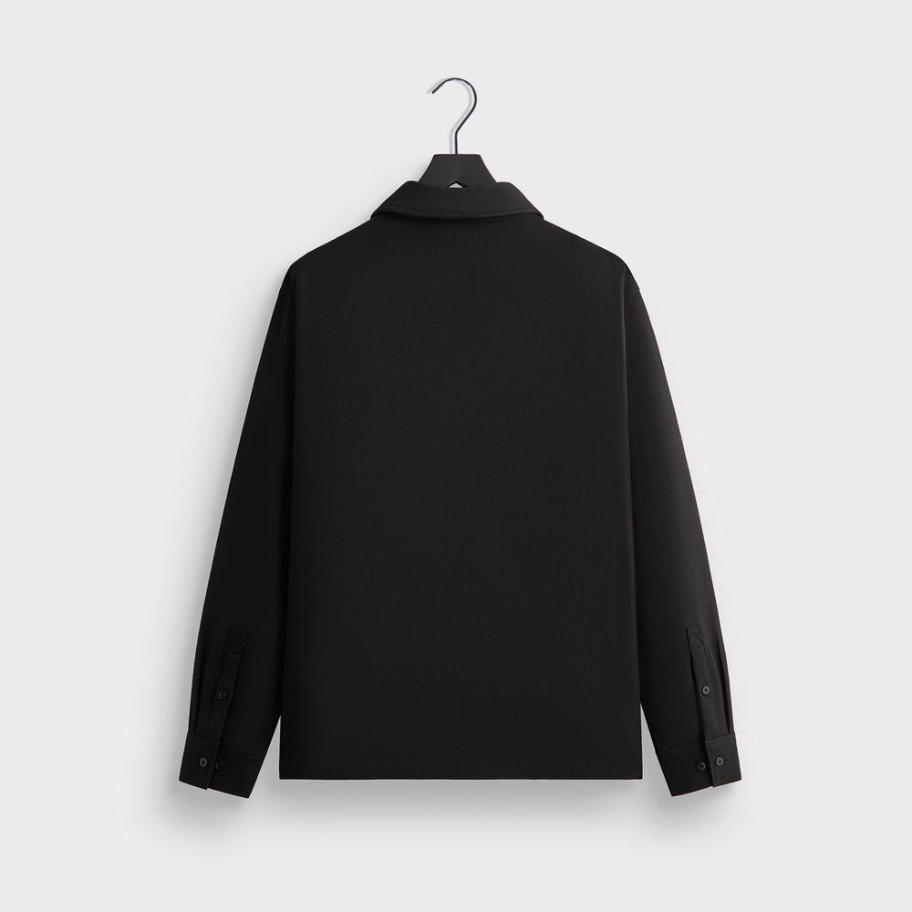 Kith Double Weave Boxy Collared Overshirt - Black | Kith Black
