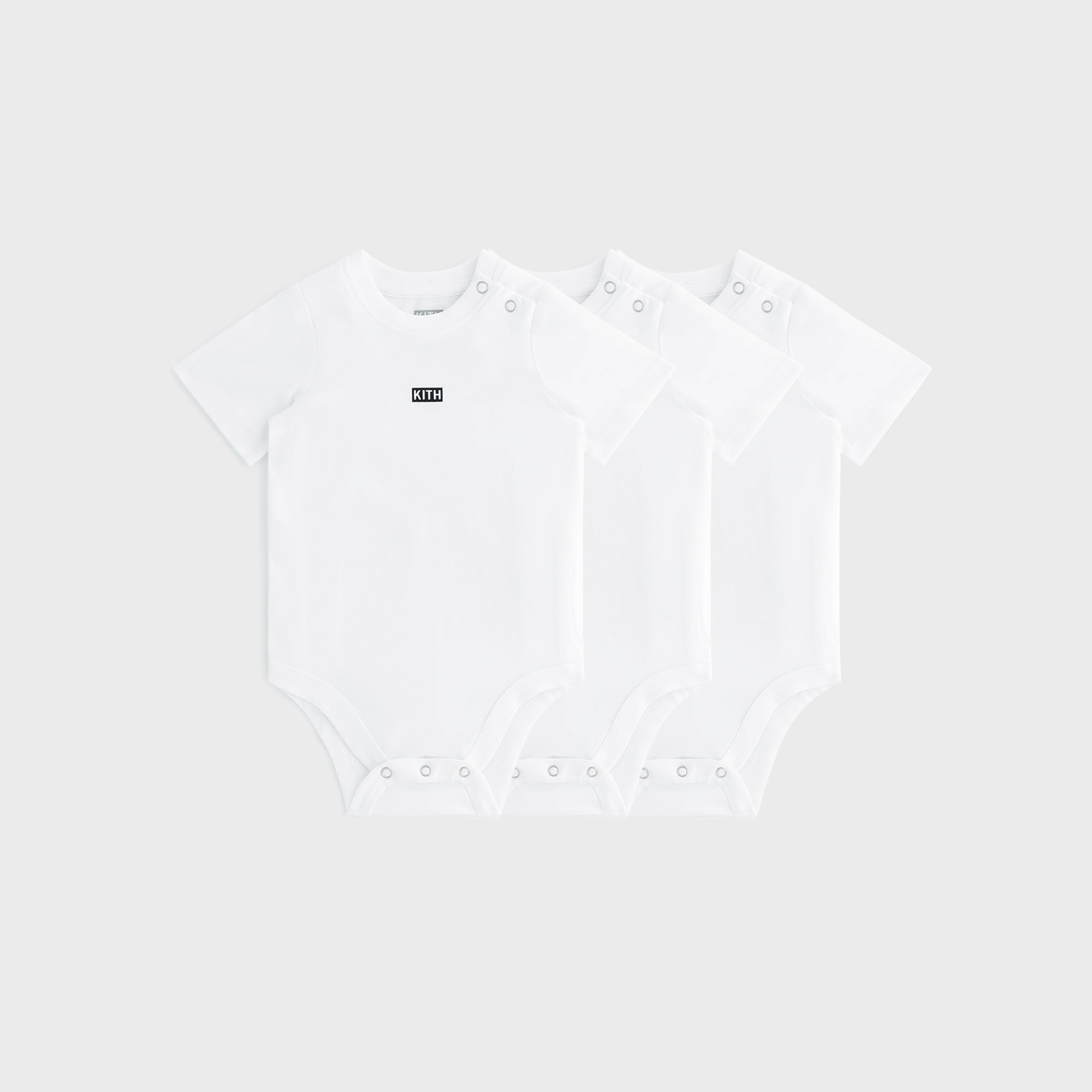 Kith Baby 3-Pack Short Sleeve Bodysuit - White | Kith White