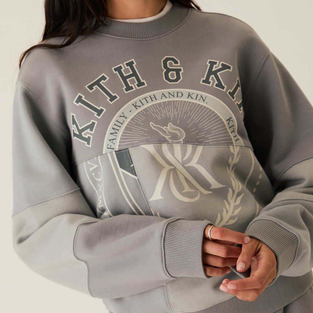 Kith Women Ashwin Patchwork Crewneck - Statue | Kith Statue