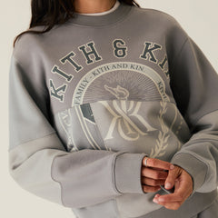 Kith Women Ashwin Patchwork Crewneck - Statue | Kith Statue