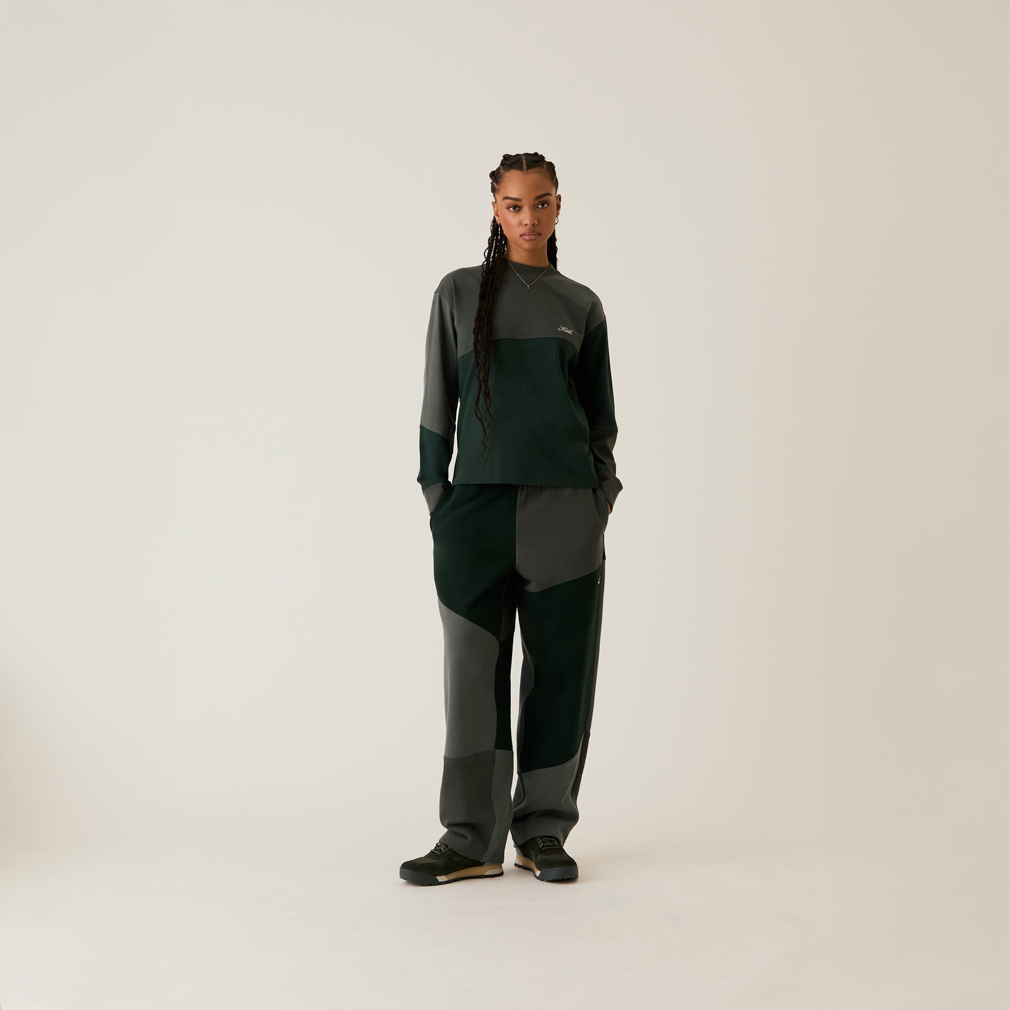 Kith Women Patchwork Oversized Sonoma Long Sleeve - Stadium | Kith Stadium