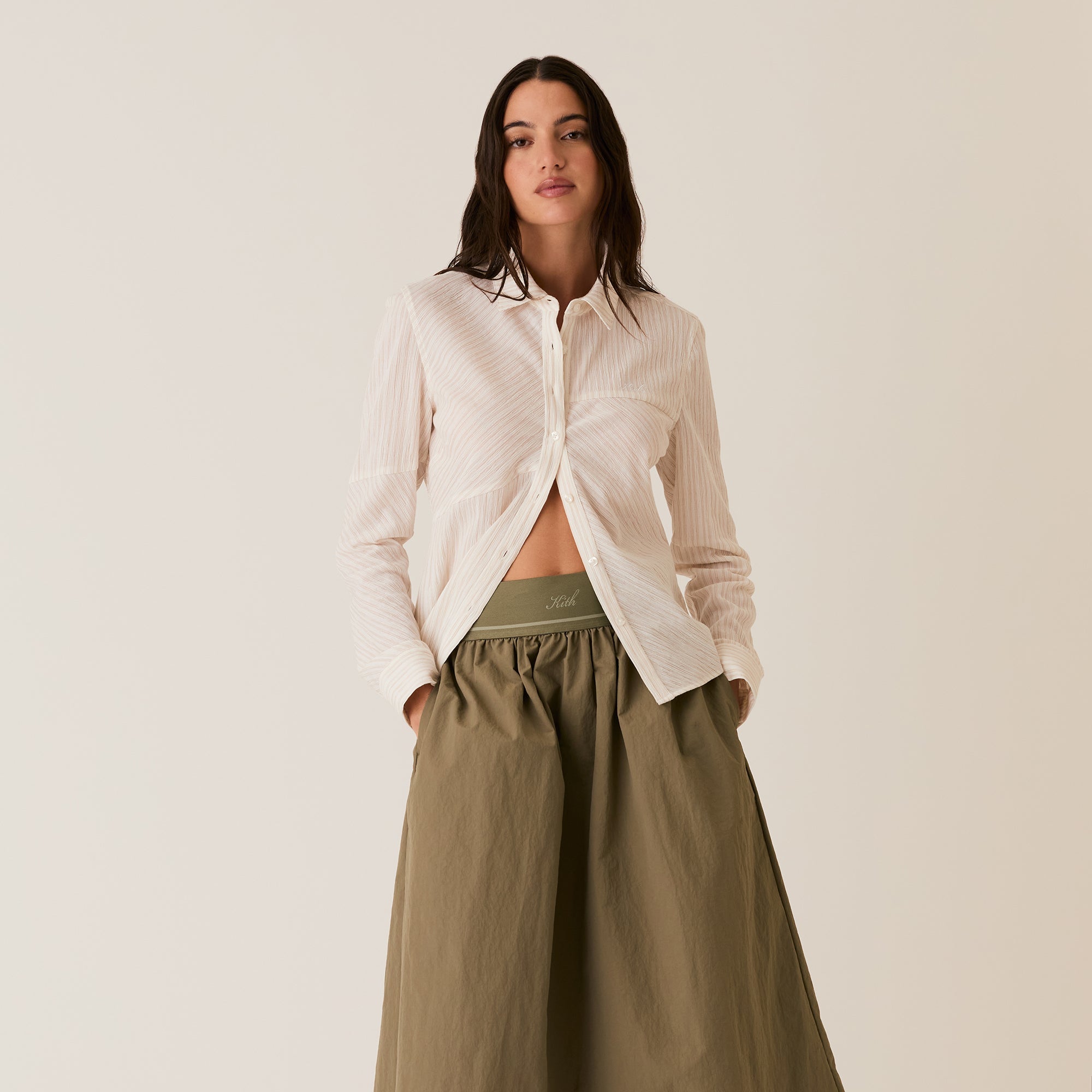 Kith Women Nadine Nylon Maxi Skirt - Canopy | Kith Canopy