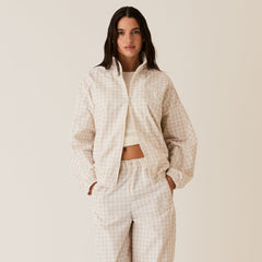 Kith Women Azariah Check Track Jacket- White | Kith