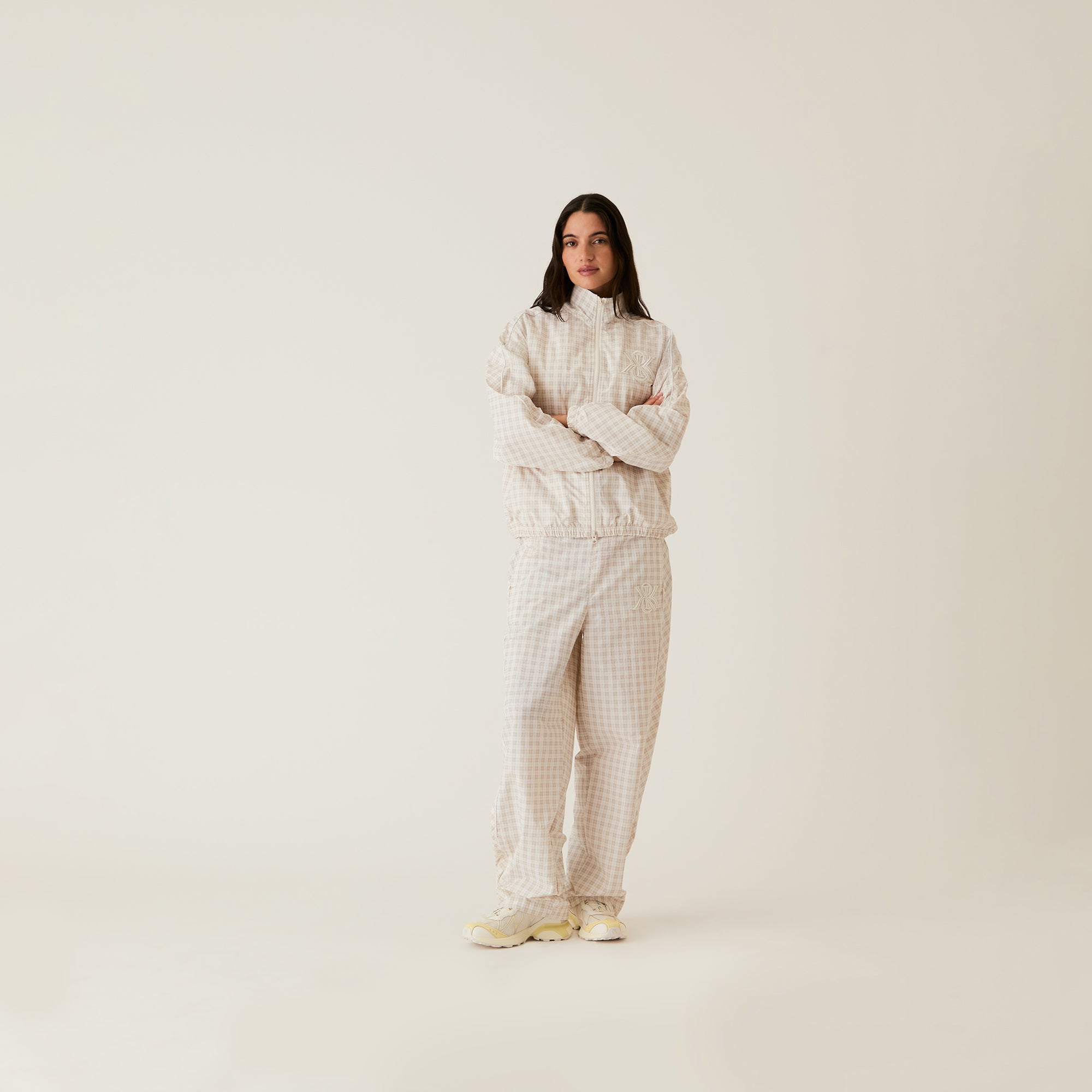Kith Women Azariah Check Track Pant - White | Kith White