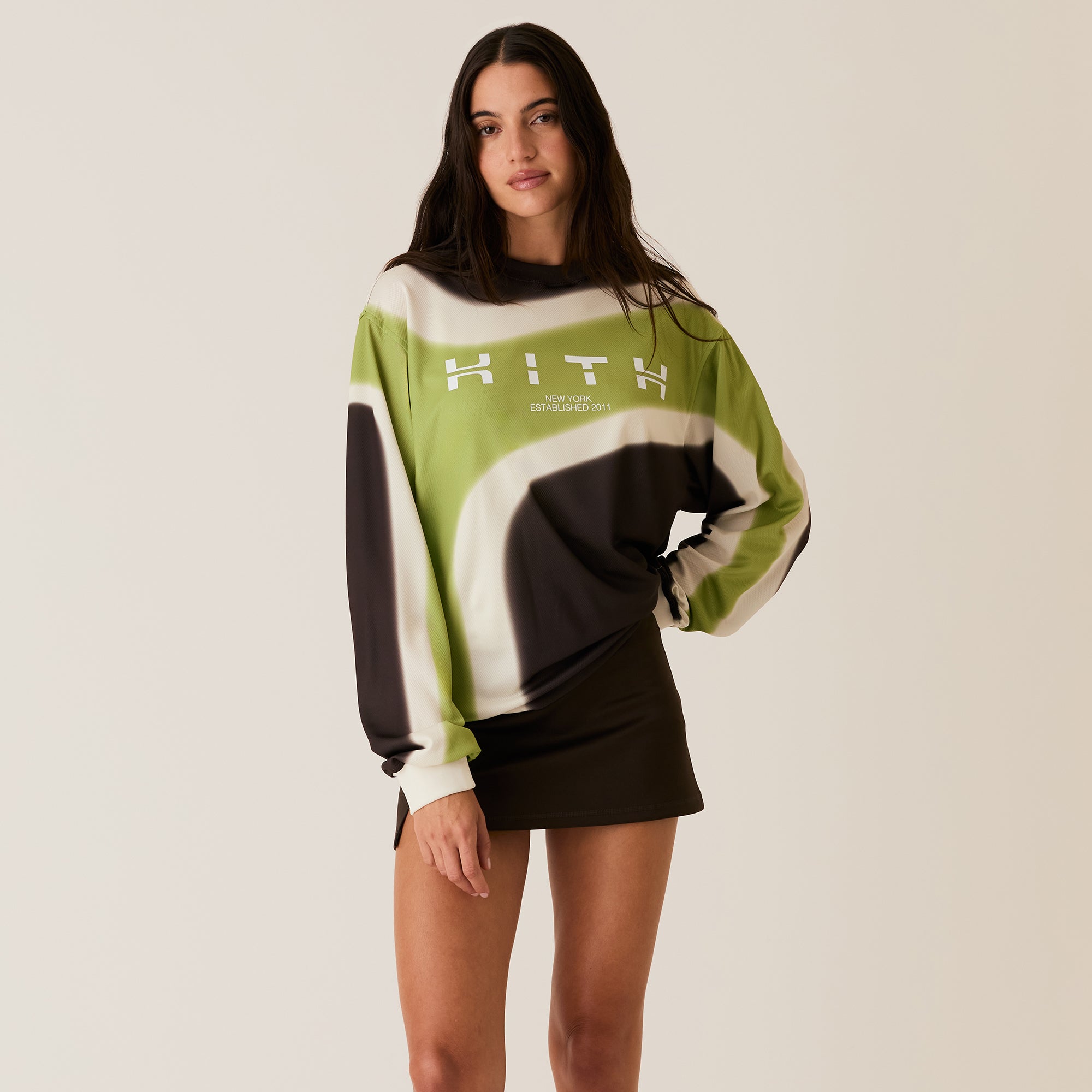 Kith Women Aerosol Ridley Tech Long Sleeve - Pistachio | Kith Pistachio