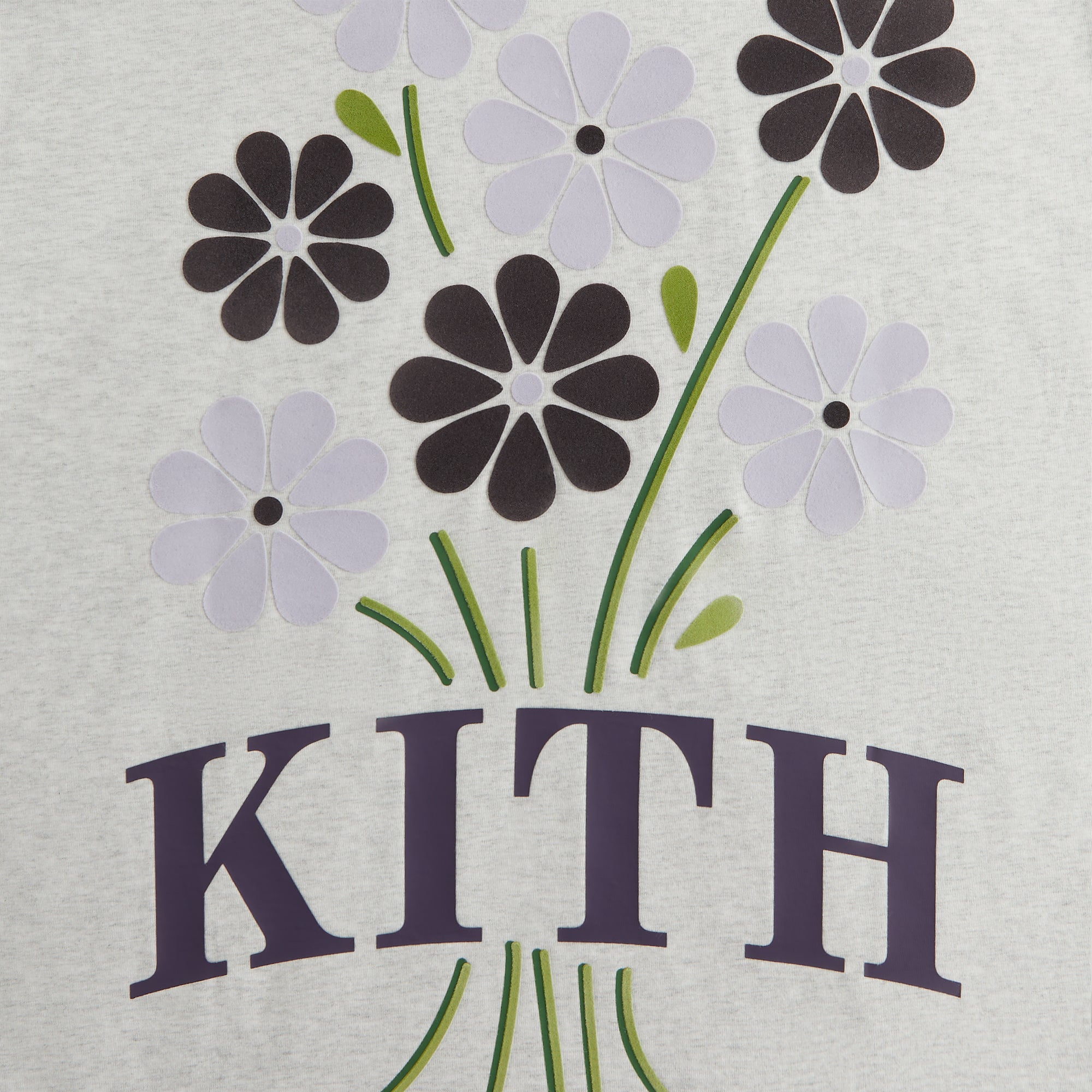 Kith Women Flocked Bouquet Vintage Tee - Light Heather Grey | Kith Light Heather Grey