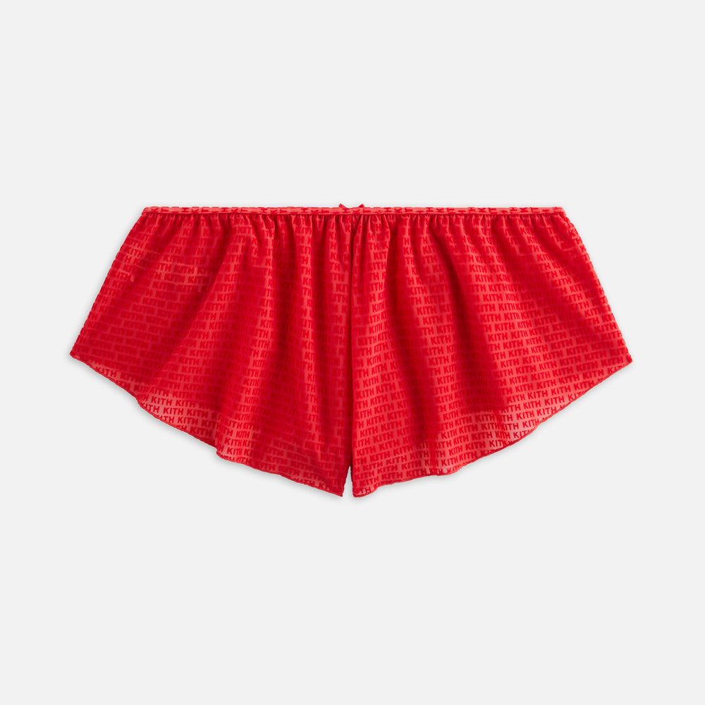 Kith Women Mesh Tap Shorty - Cherry Bomb | Kith Cherry Bomb