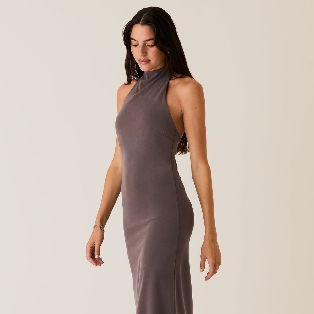 Kith Women Harley Halter Maxi Dress - Hematite | Kith Hematite