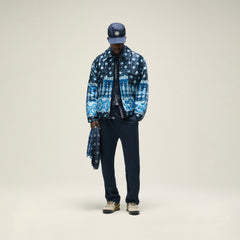 Kith Puffed Jase Satin Trucker Jacket - Nocturnal | Kith Nocturnal