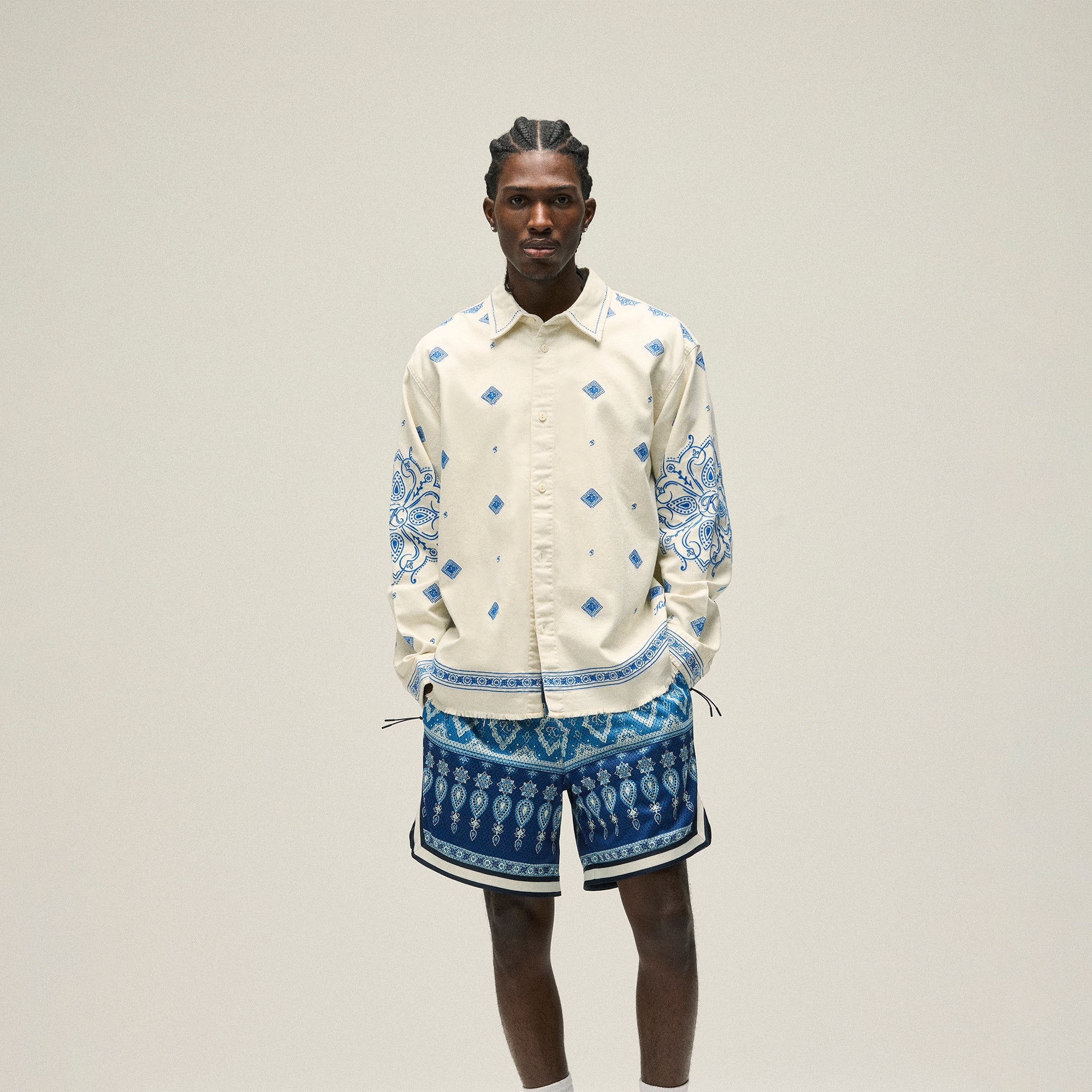 Kith Raw Hem Denim Apollo Shirt - Lake | Kith Lake