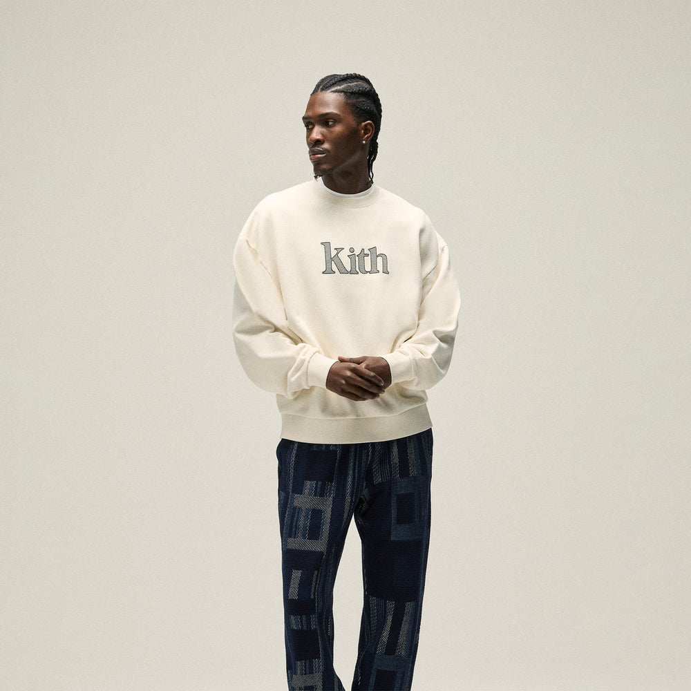 Kith Serif Nelson Crewneck - Sandrift | Kith Sandrift
