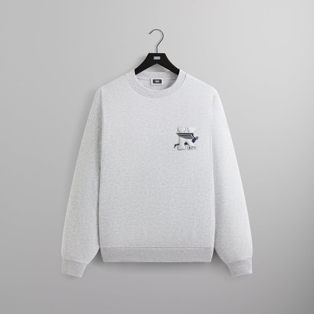 Kith Flight Logo Nelson Crewneck - Light Heather Grey | Kith Light Heather Grey