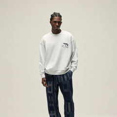 Kith Flight Logo Nelson Crewneck - Light Heather Grey | Kith Light Heather Grey