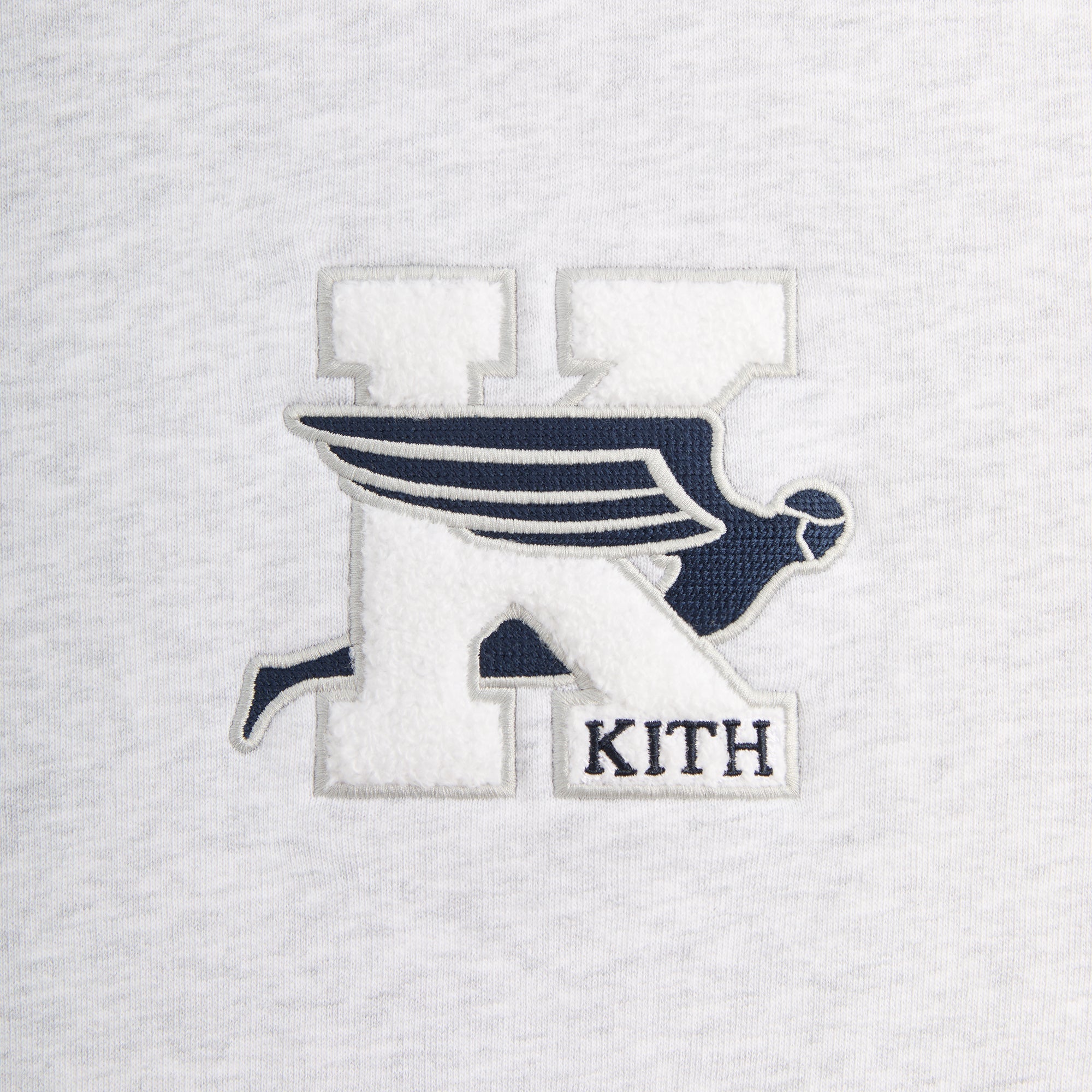 Kith Flight Logo Nelson Crewneck - Light Heather Grey | Kith Light Heather Grey