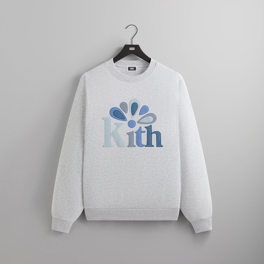 Kith Serif Applique Nelson Crewneck - Light Heather Grey | Kith Light Heather Grey