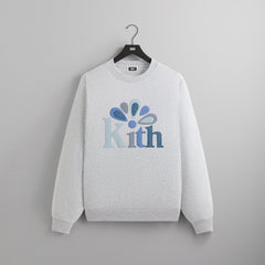 Kith Serif Applique Nelson Crewneck - Light Heather Grey | Kith Light Heather Grey