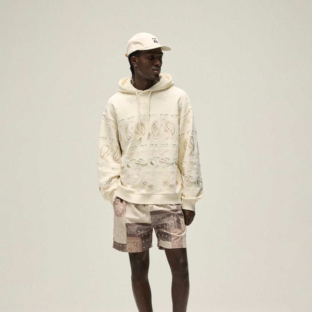 &Kin Paisley Floral Williams III Hoodie - Sandrift | Kith Sandrift