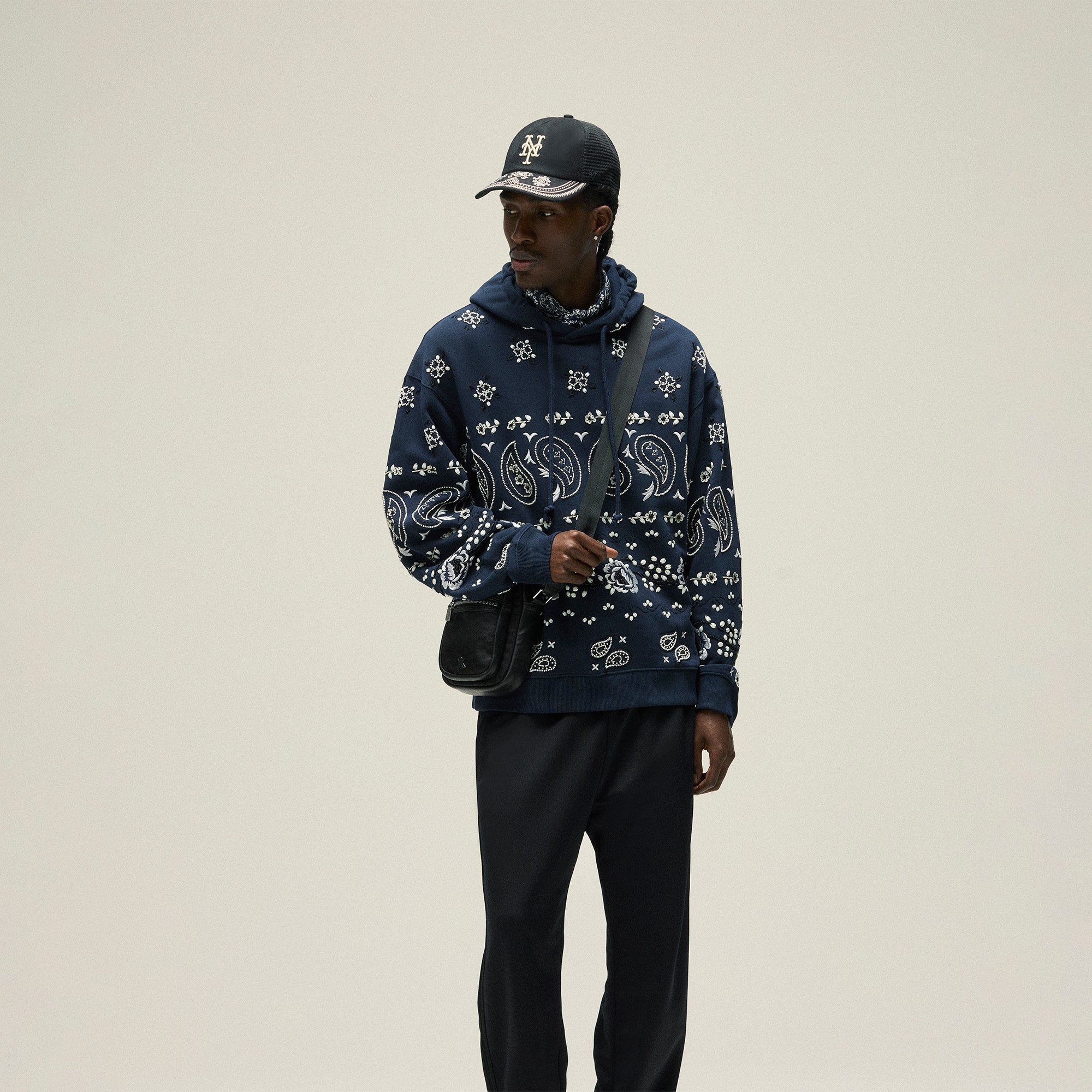 &Kin Paisley Floral Williams III Hoodie - Nocturnal | Kith Nocturnal
