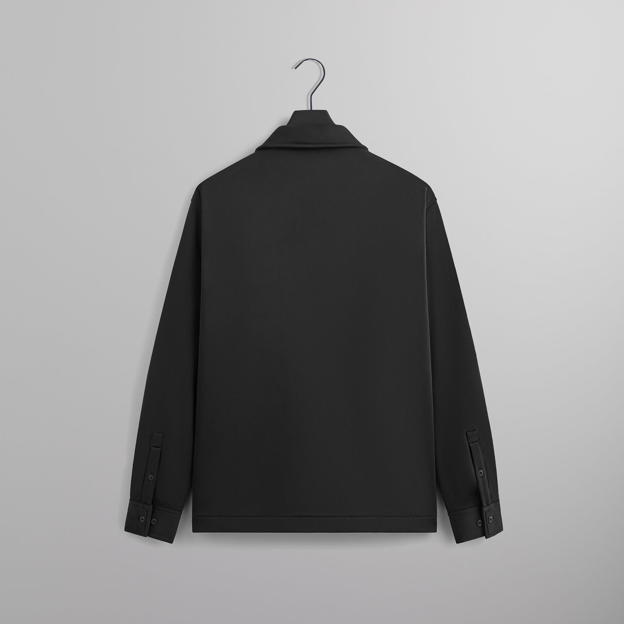 Kith Long Sleeve Boxy Collared Overshirt - Black | Kith Black