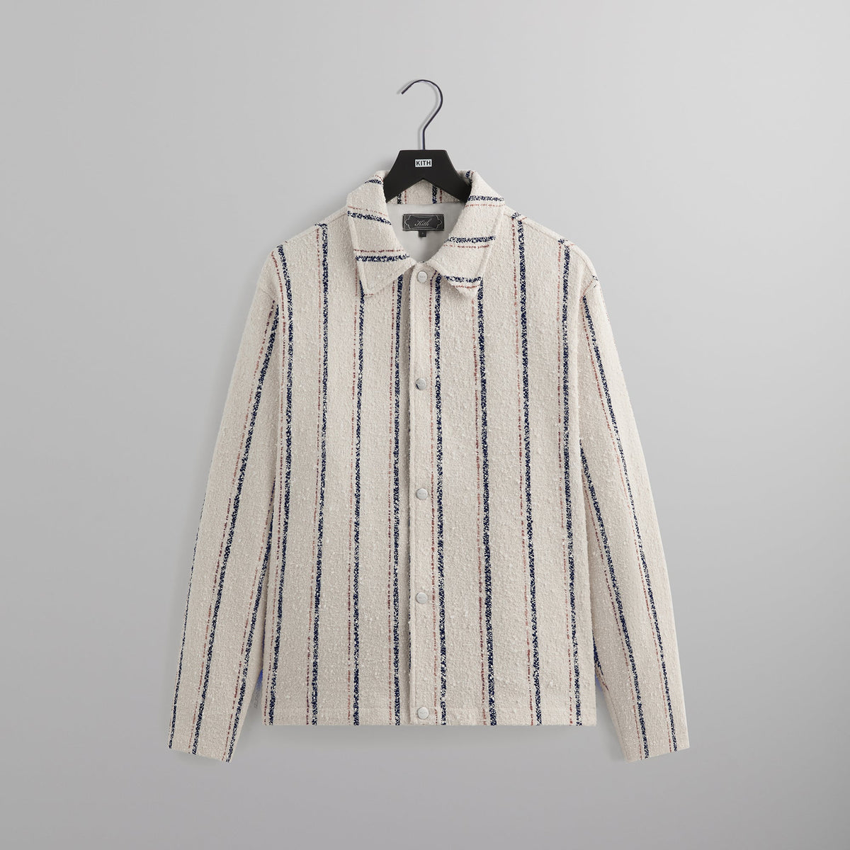 Kith Striped Boucle Coaches Jacket - Whisper | Kith Whisper