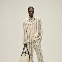 Kith Striped Boucle Coaches Jacket - Whisper | Kith Whisper