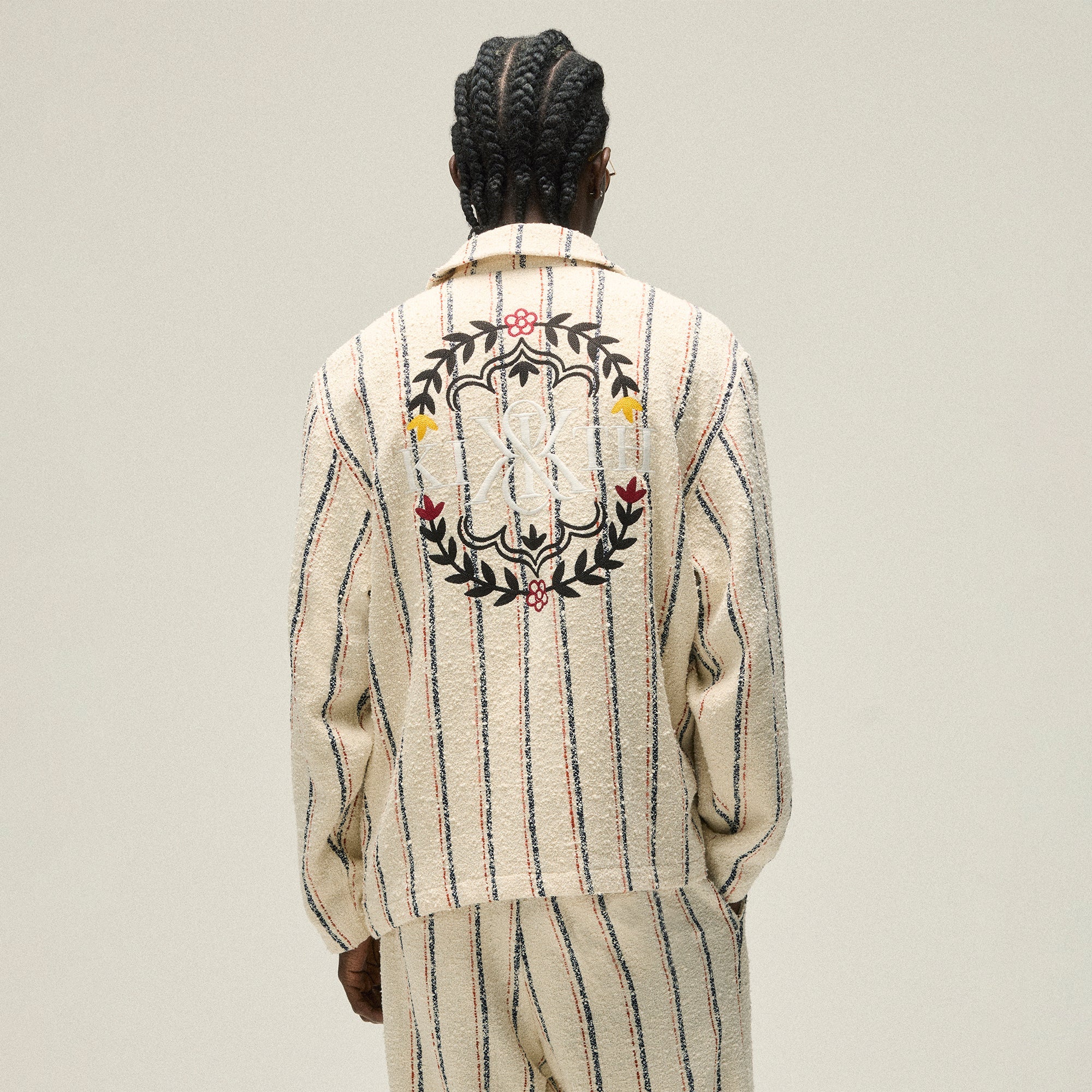Kith Striped Boucle Coaches Jacket - Whisper | Kith Whisper