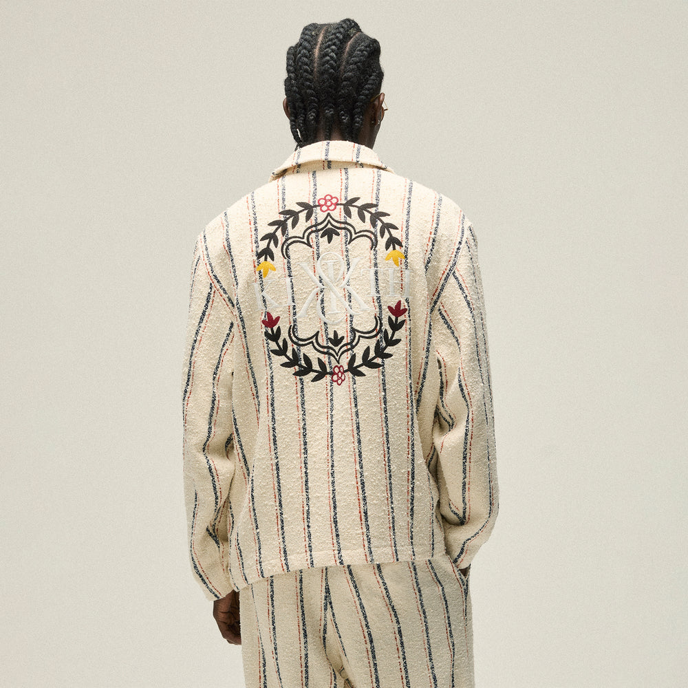 Kith Striped Boucle Coaches Jacket - Whisper | Kith Whisper